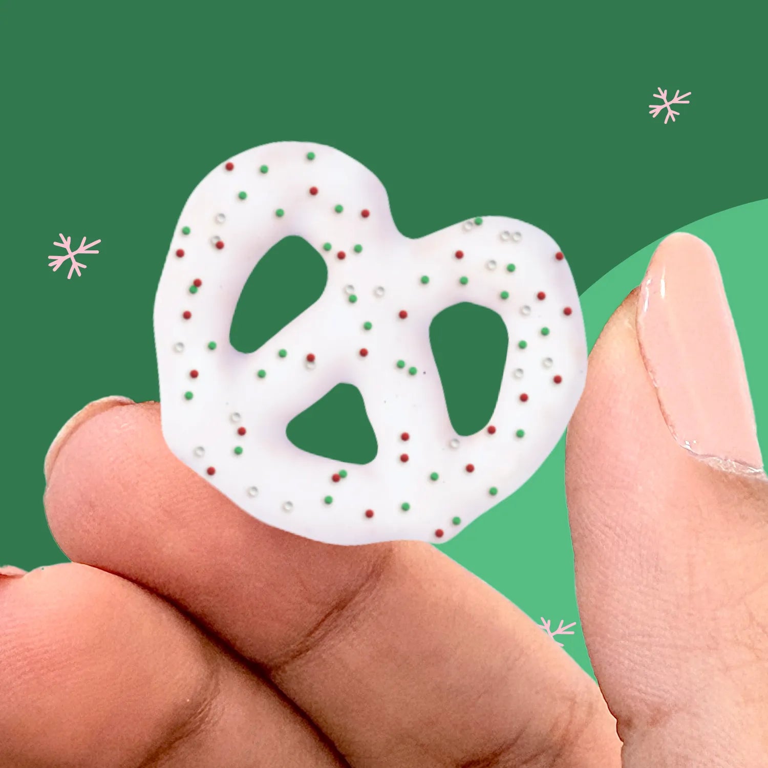 White Choco Peppermint Pretzels