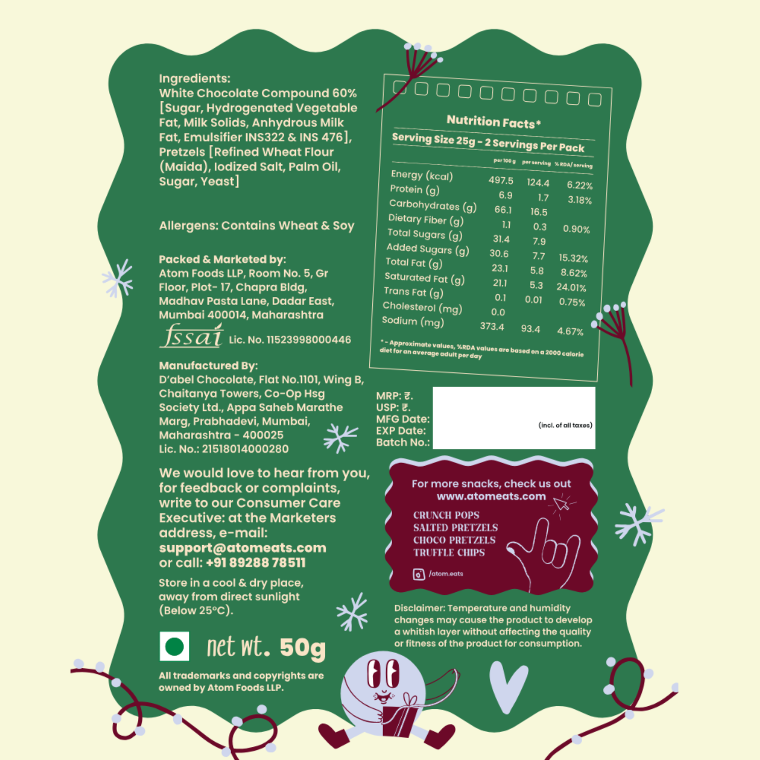 White Choco Peppermint Pretzels