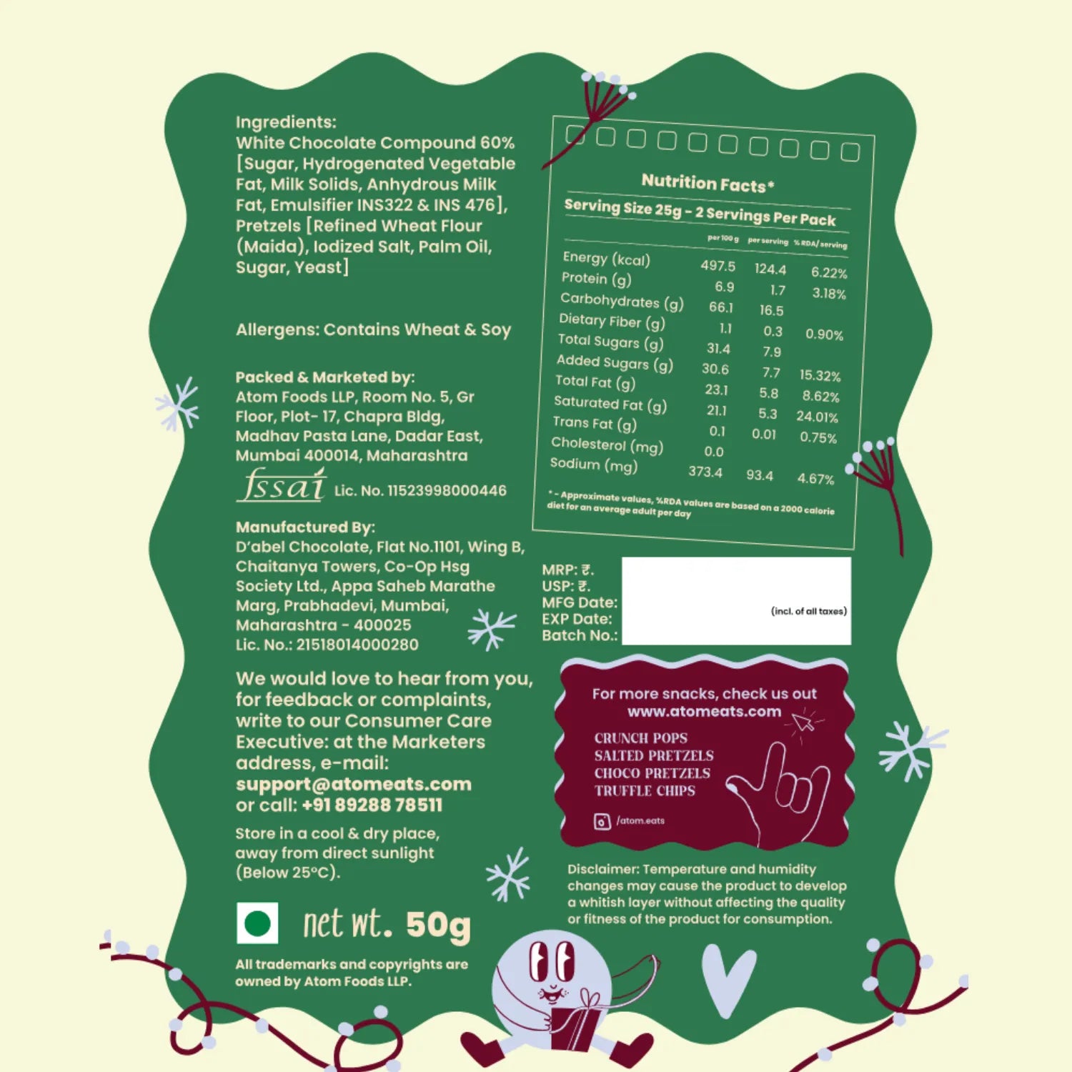 White Choco Peppermint Pretzels