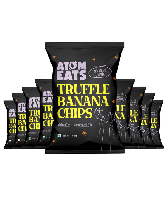 Truffle Banana Chips Pack of 9, Super Thin and Crunchy