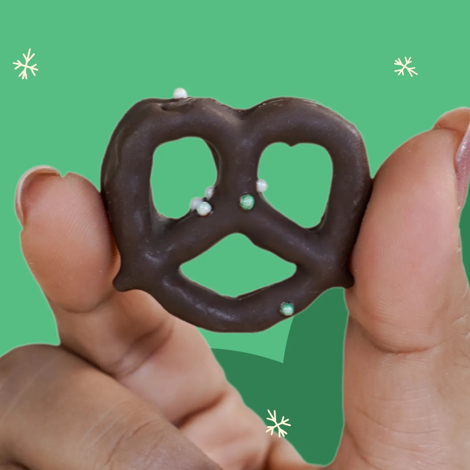 Dark Choco Peppermint Pretzels