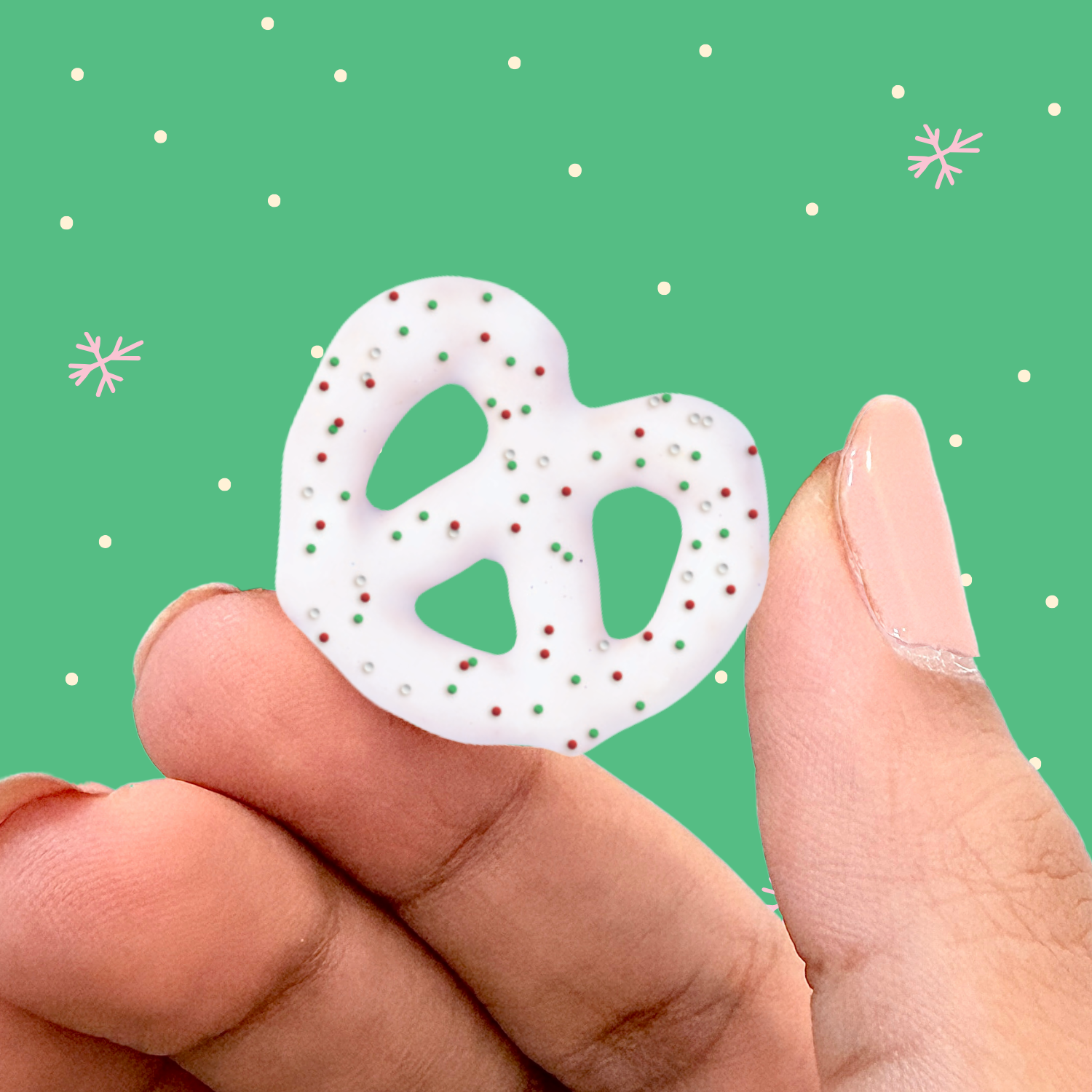 White Choco Peppermint Pretzels