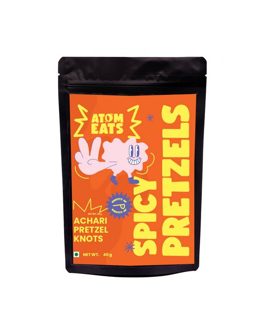Spicy Pretzels: Achari | 40g pack by Atom Eats