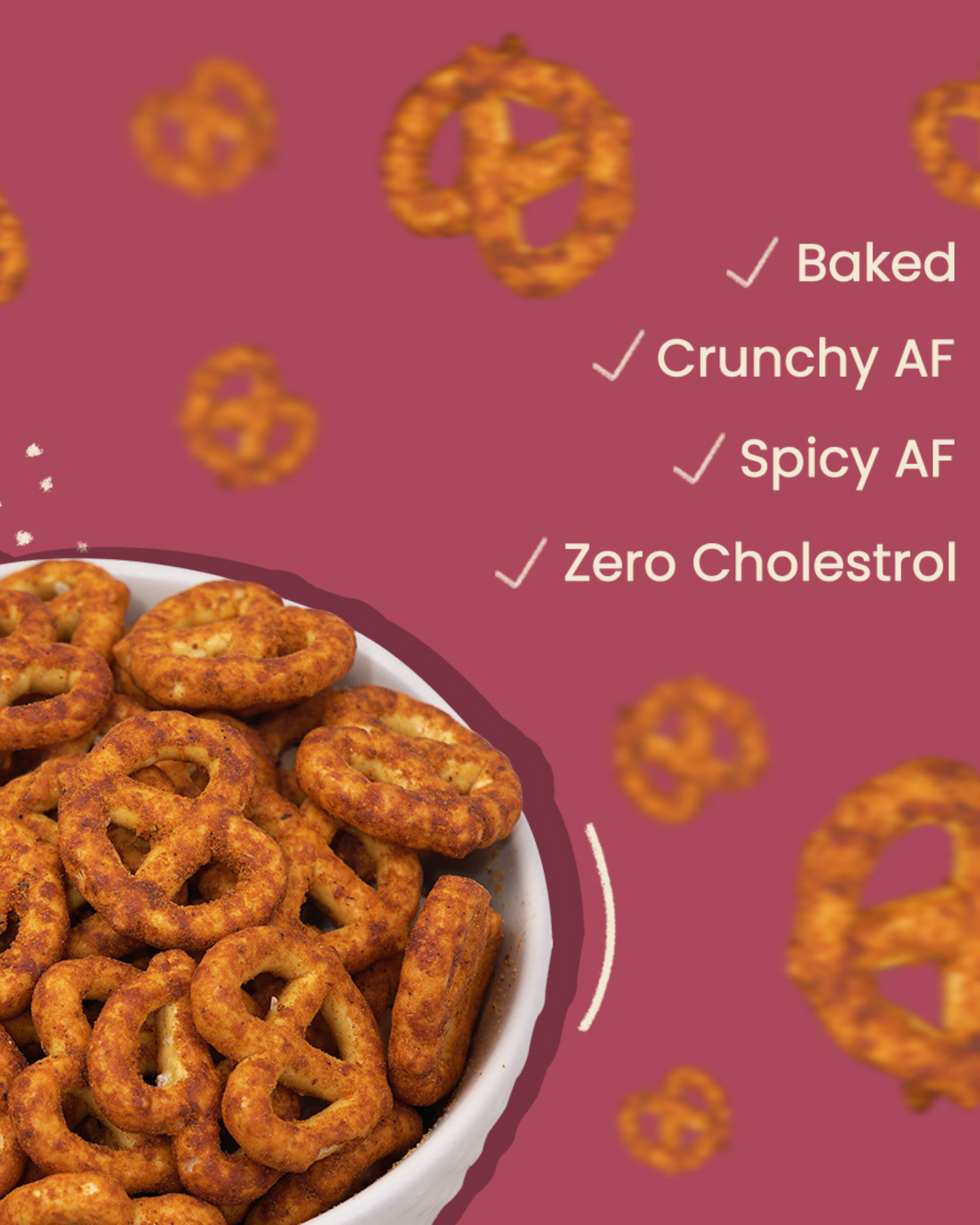 Spicy Pretzels: Peri Peri | 40g Pack by Atom Eats