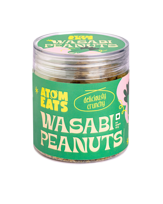 Wasabi Peanuts: Spicy Wasabi Flavour | 120g Pack by Atom Eats