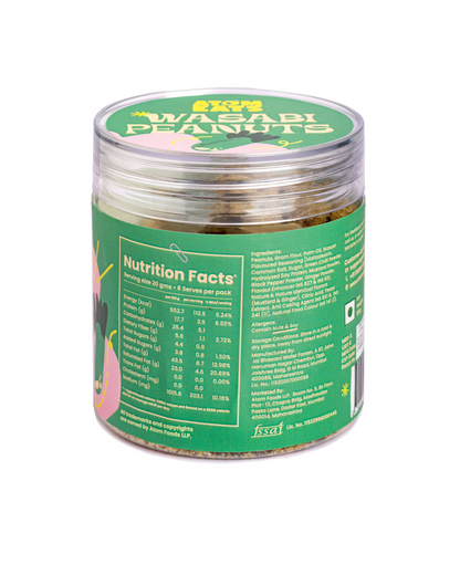 Wasabi Peanuts: Spicy Wasabi Flavour | 120g Pack by Atom Eats