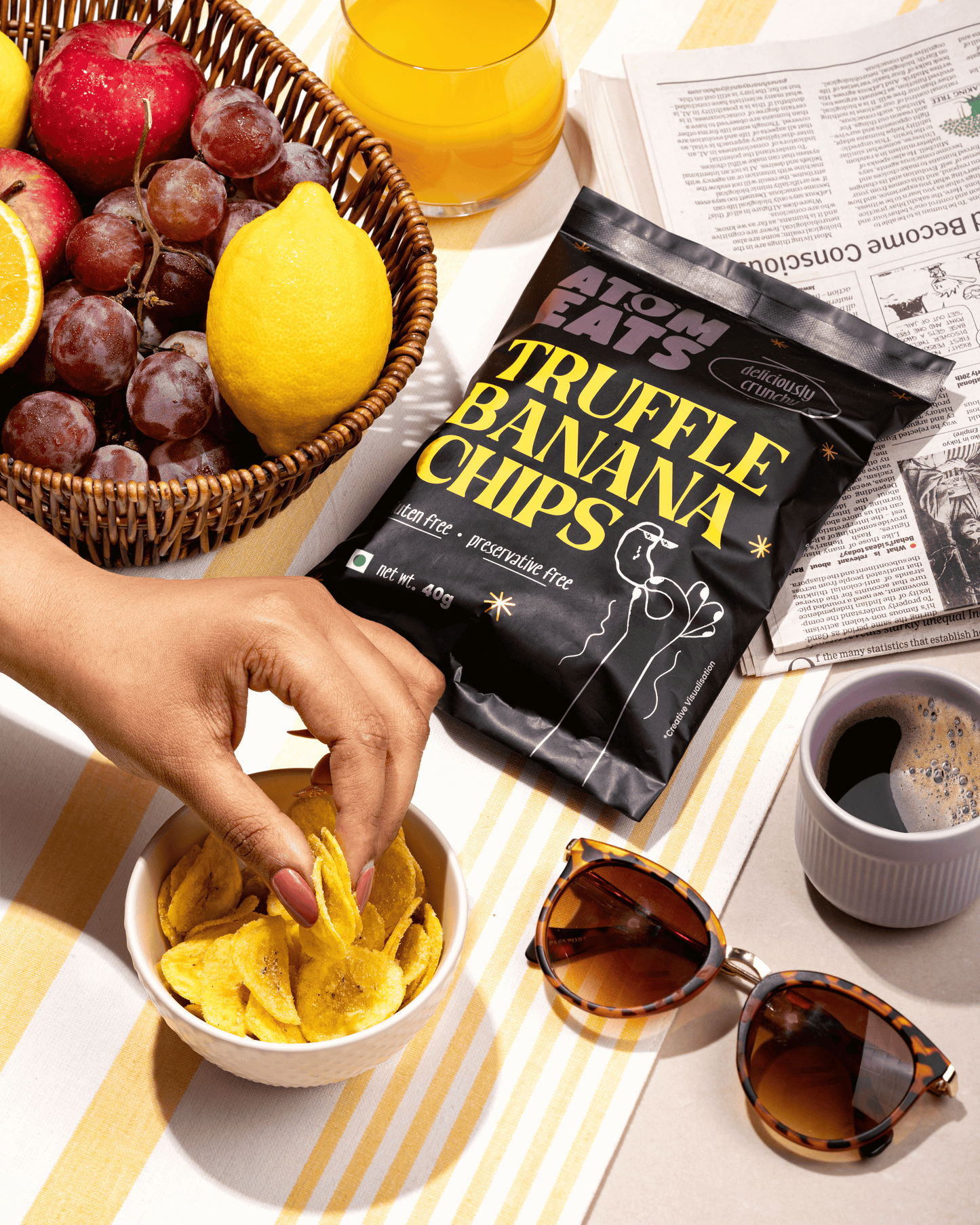 Truffle Banana Chips, Pack of 3, Super Thin and Crunchy