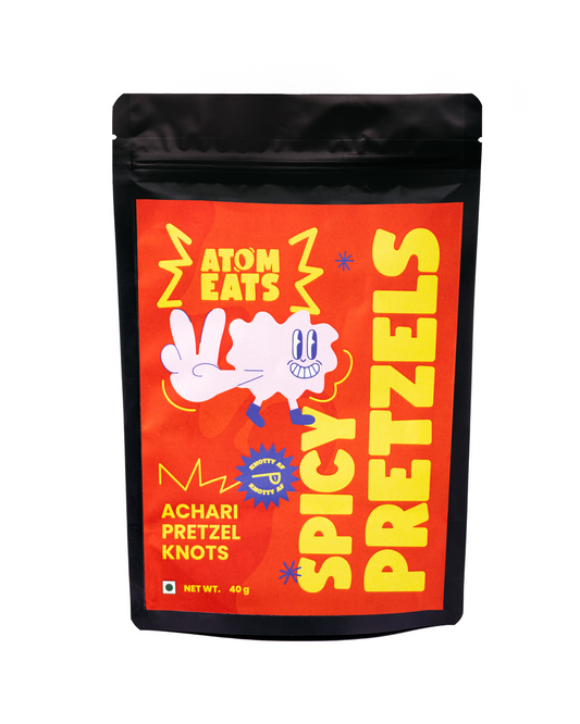 Spicy Pretzels: Achari | 40g pack by Atom Eats