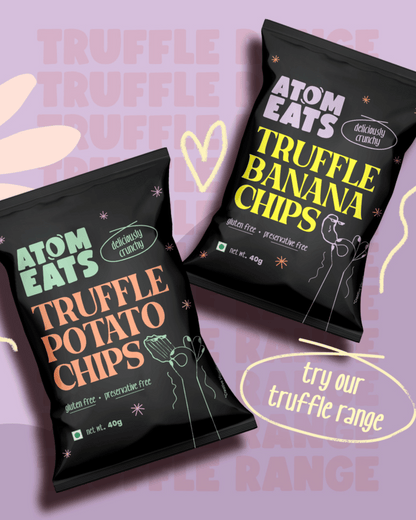 Truffle Banana Chips Pack of 9, Super Thin and Crunchy