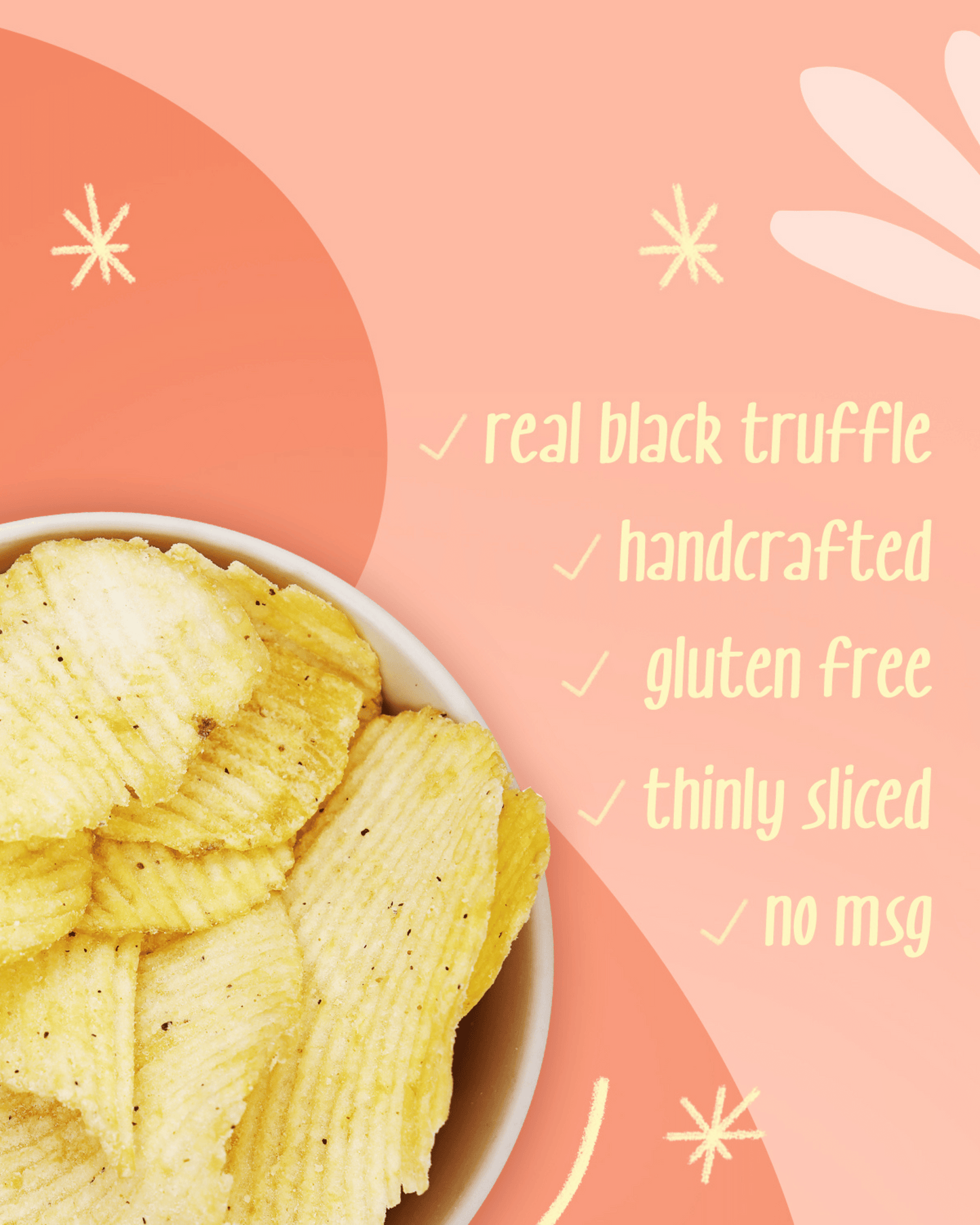 Truffle Potato Chips Pack of 9, Ruffle Cut for Extra Flavour