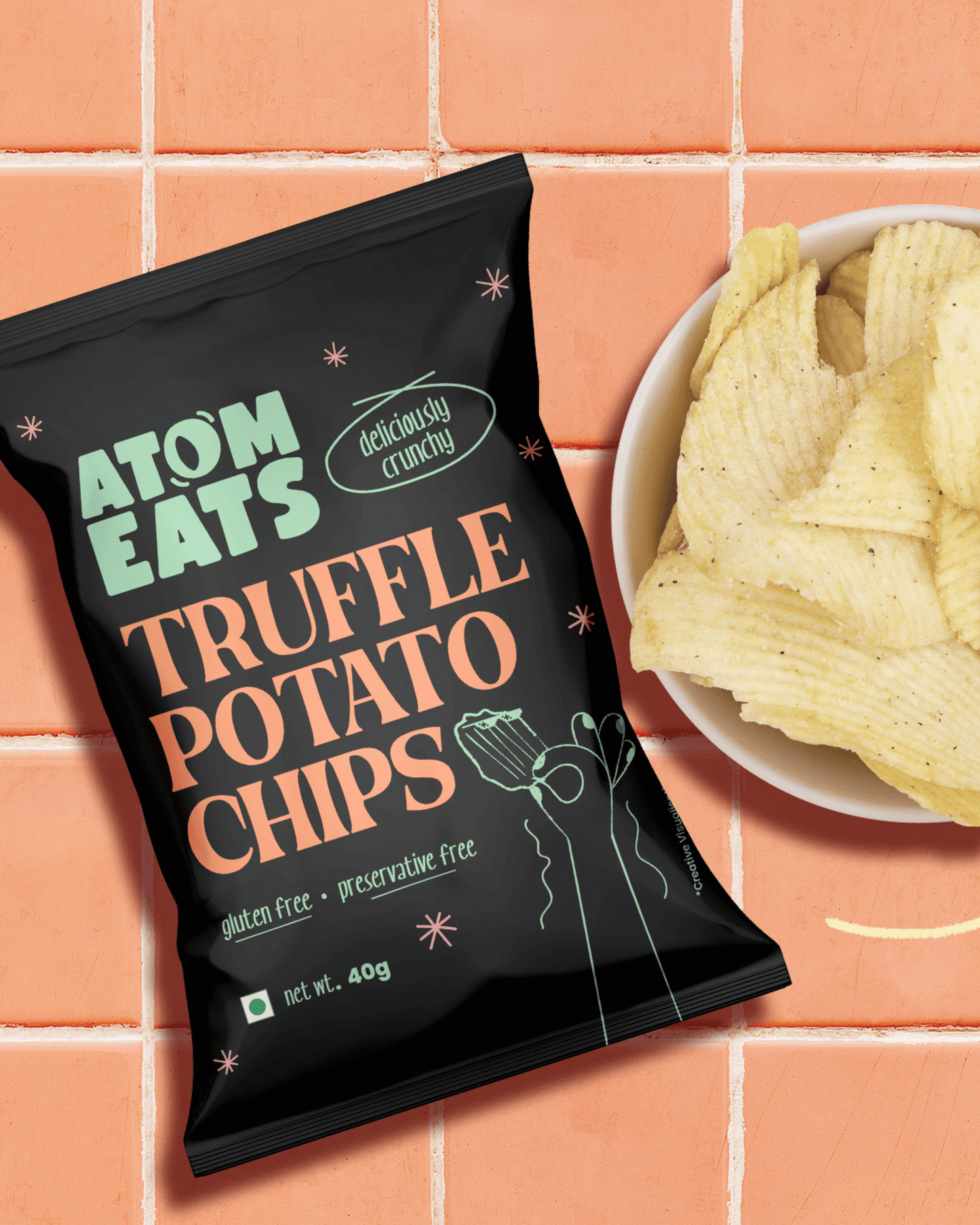 Truffle Potato Chips Pack of 9, Ruffle Cut for Extra Flavour