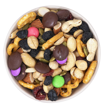 American Trail Mix: Salted Pretzels, Chocolate, Peanuts, Almonds | 150g Pack by Atom Eats