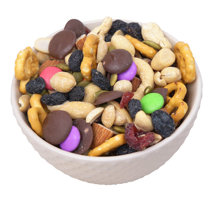 American Trail Mix: Salted Pretzels, Chocolate, Peanuts, Almonds | 150g Pack by Atom Eats