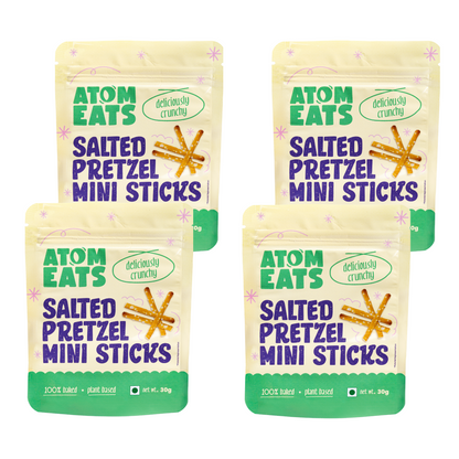 Salted Pretzel Mini Sticks, Pack of 4 by Atom Eats