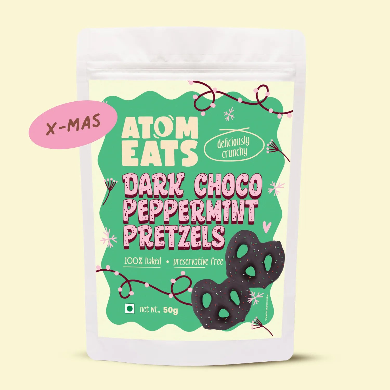 Dark Choco Peppermint Pretzels